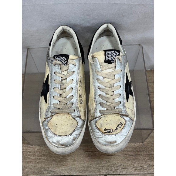 Golden Goose Stardan Sneakers Platform Silver Black Star Size 39 Low Top - Picture 3 of 9